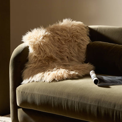 Beige Lalo Lambskin Throw