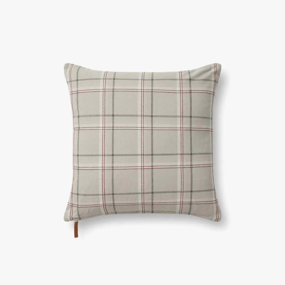 Plaid Cotton Woven Pillow - 18x18