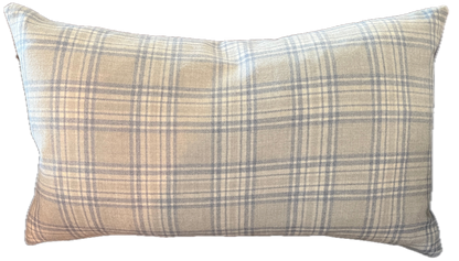 Plaid Wool &amp; Velvet Pillow