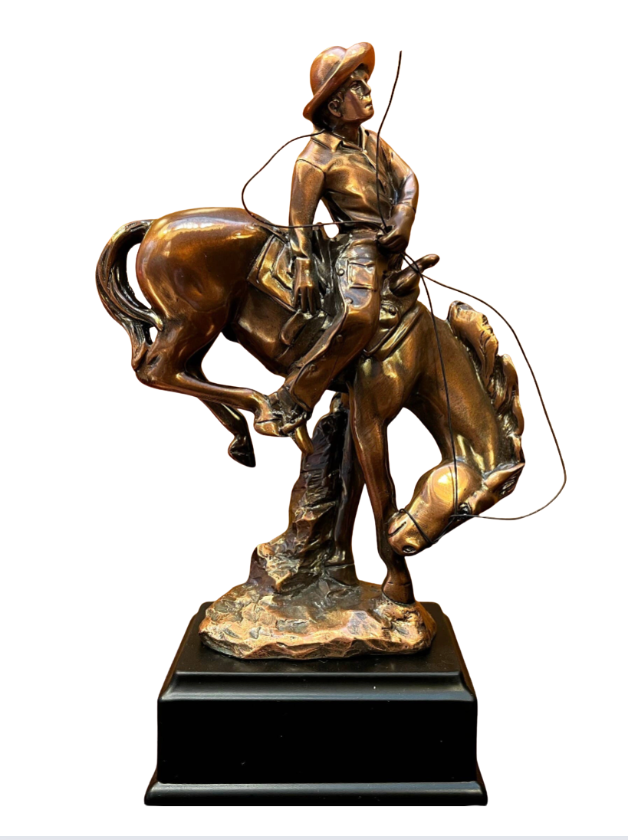 Cowboy on Horse Sculpture
