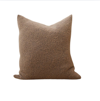 Baldwin Wool Pillow - Brown Boucle