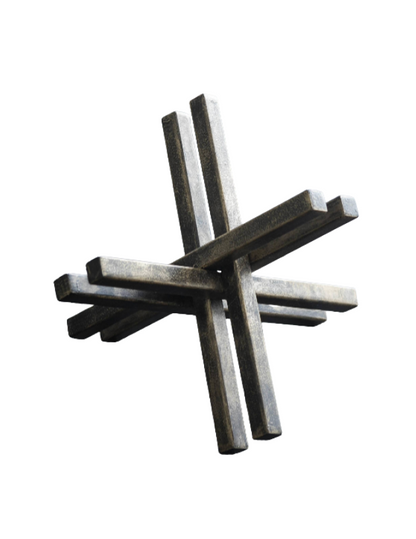 Modern Geometric Iron Sculpture