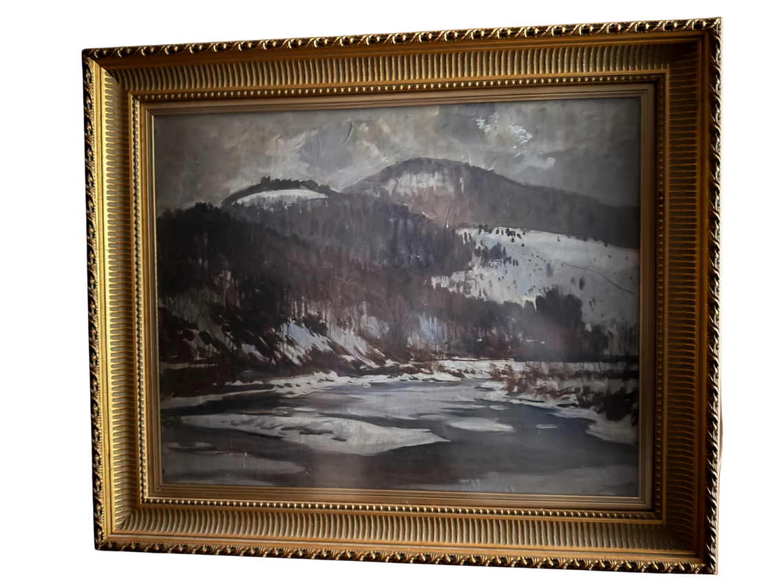 Snowy Mountain Painting