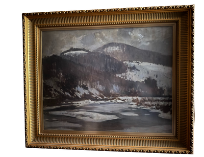 Snowy Mountain Painting