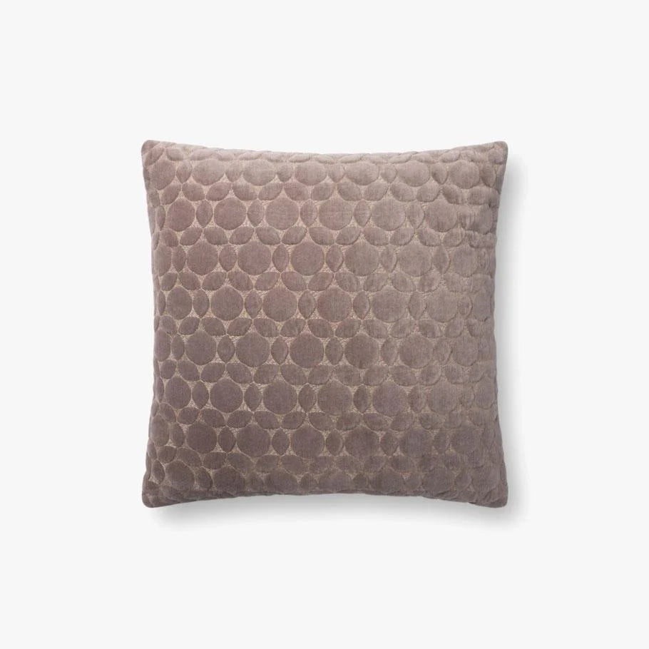 Taupe Cotton Pillow - 18x18