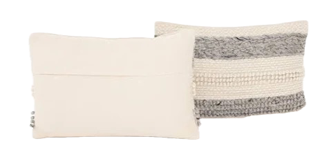 Textured Stripe Pillow - Gray Natural