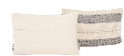 Textured Stripe Pillow - Gray Natural