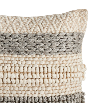 Textured Stripe Pillow - Gray Natural