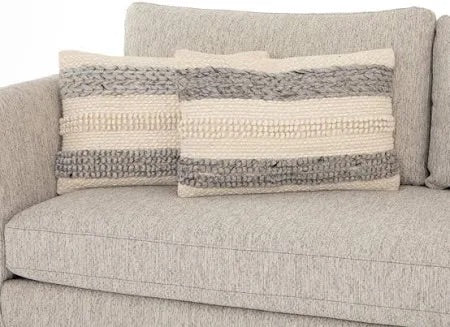 Textured Stripe Pillow - Gray Natural