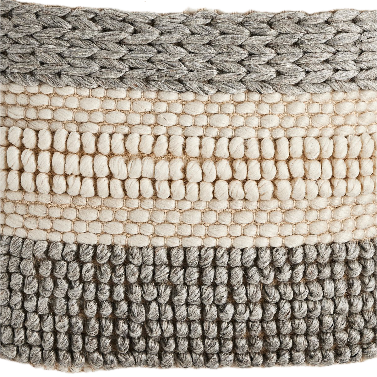 Textured Stripe Pillow - Gray Natural