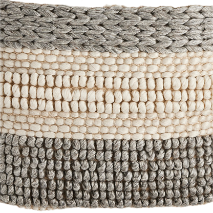 Textured Stripe Pillow - Gray Natural