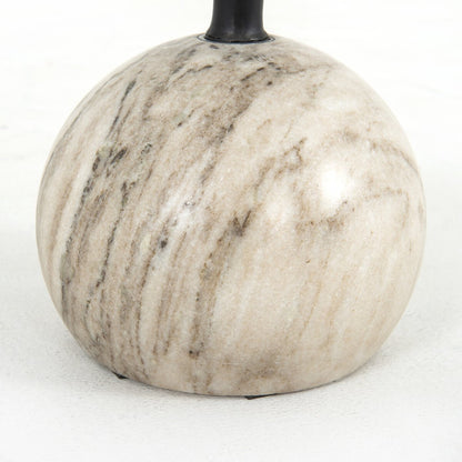 Viola Accent Table White Marble