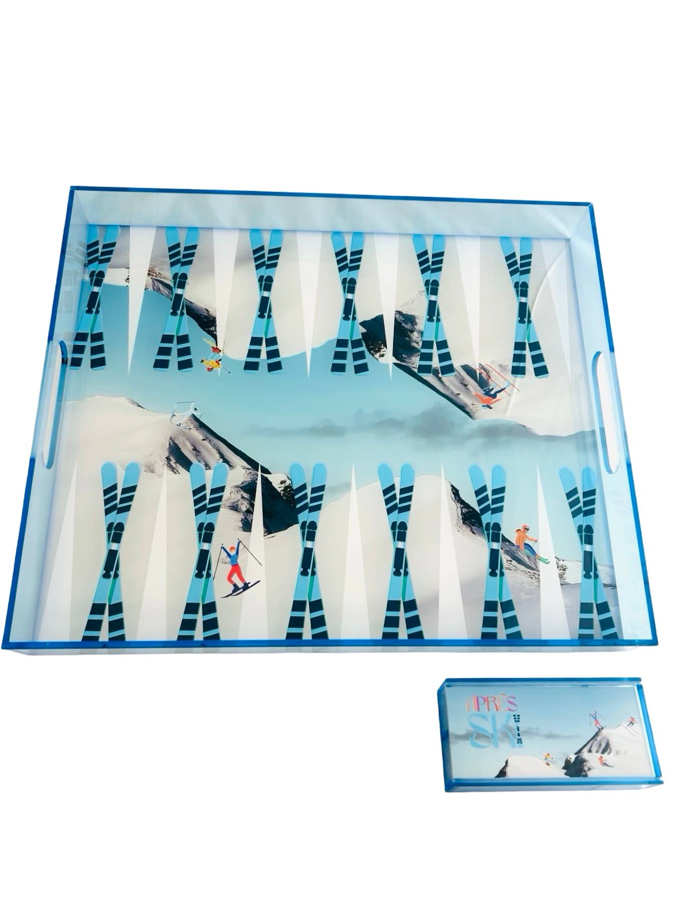 Game - Backgammon Tray - Skiing