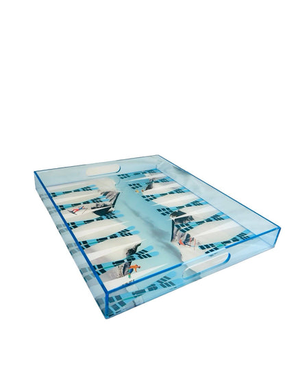 Game - Backgammon Tray - Skiing