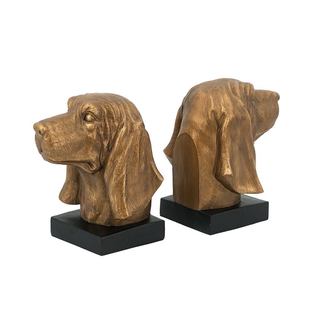 Dog Head Bookends