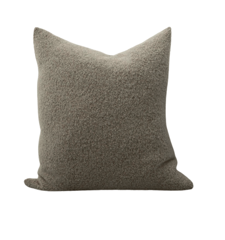 Baldwin Wool Pillow - Dark Grey Boucle