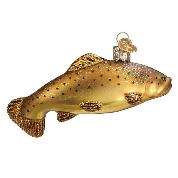 Brown Trout Ornament: 12663 / 12_8_6_10_S / 2.5 X 4.75 X 2