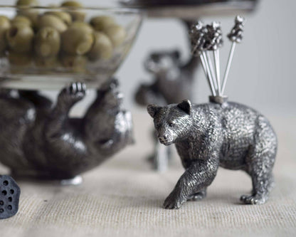 Pewter Black Bear Cheese Picks