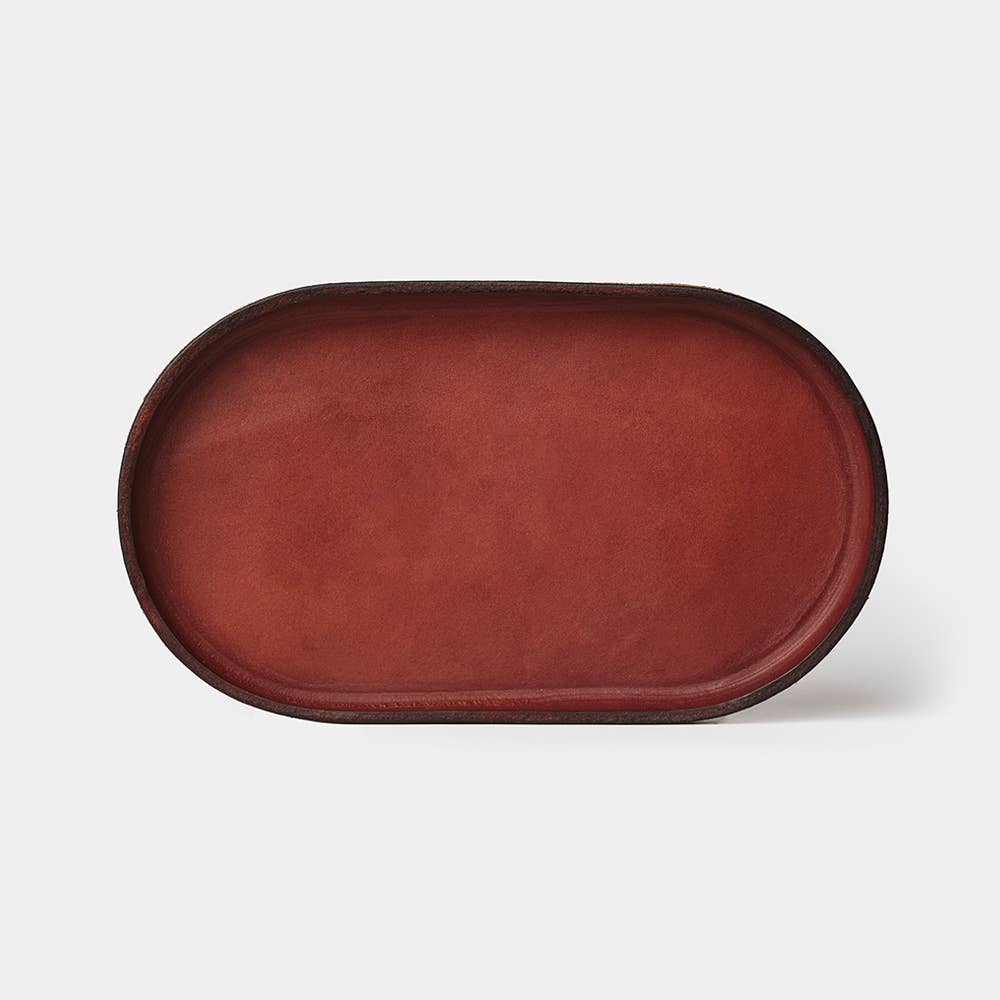 Leather Valet Tray - Brown