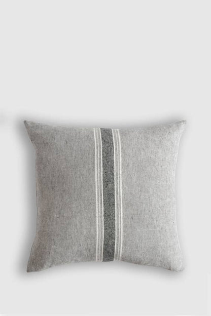 Casa Linen Pillow Cover - Available in 4 Colors: Beige with White and Navy Stripes