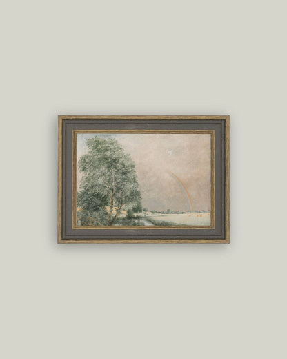 The Rainbow Framed Antique Art: 15x11