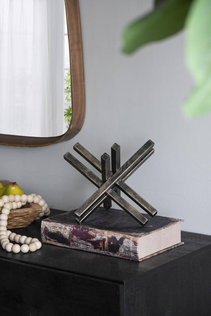 Modern Geometric Iron Sculpture