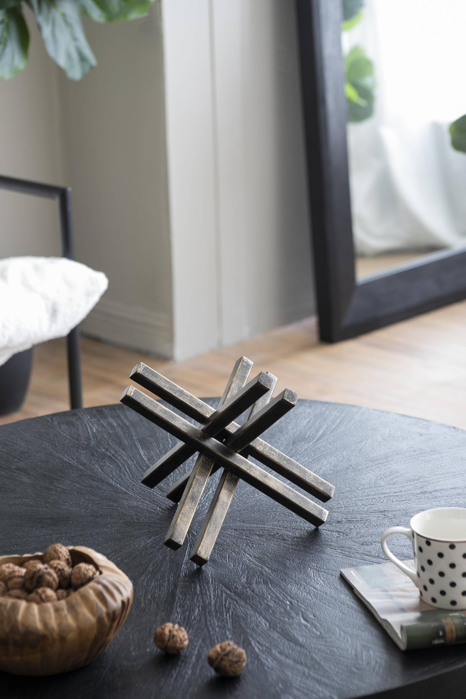 Modern Geometric Iron Sculpture