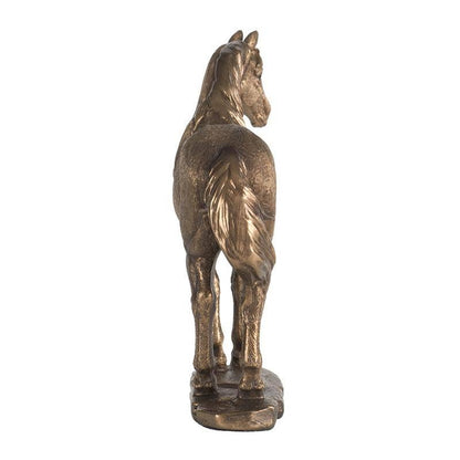 Rustic Polyresin Standing Horse Statue