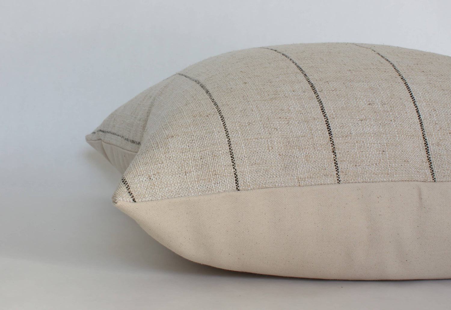 Evans Neutral Striped Throw Pillow