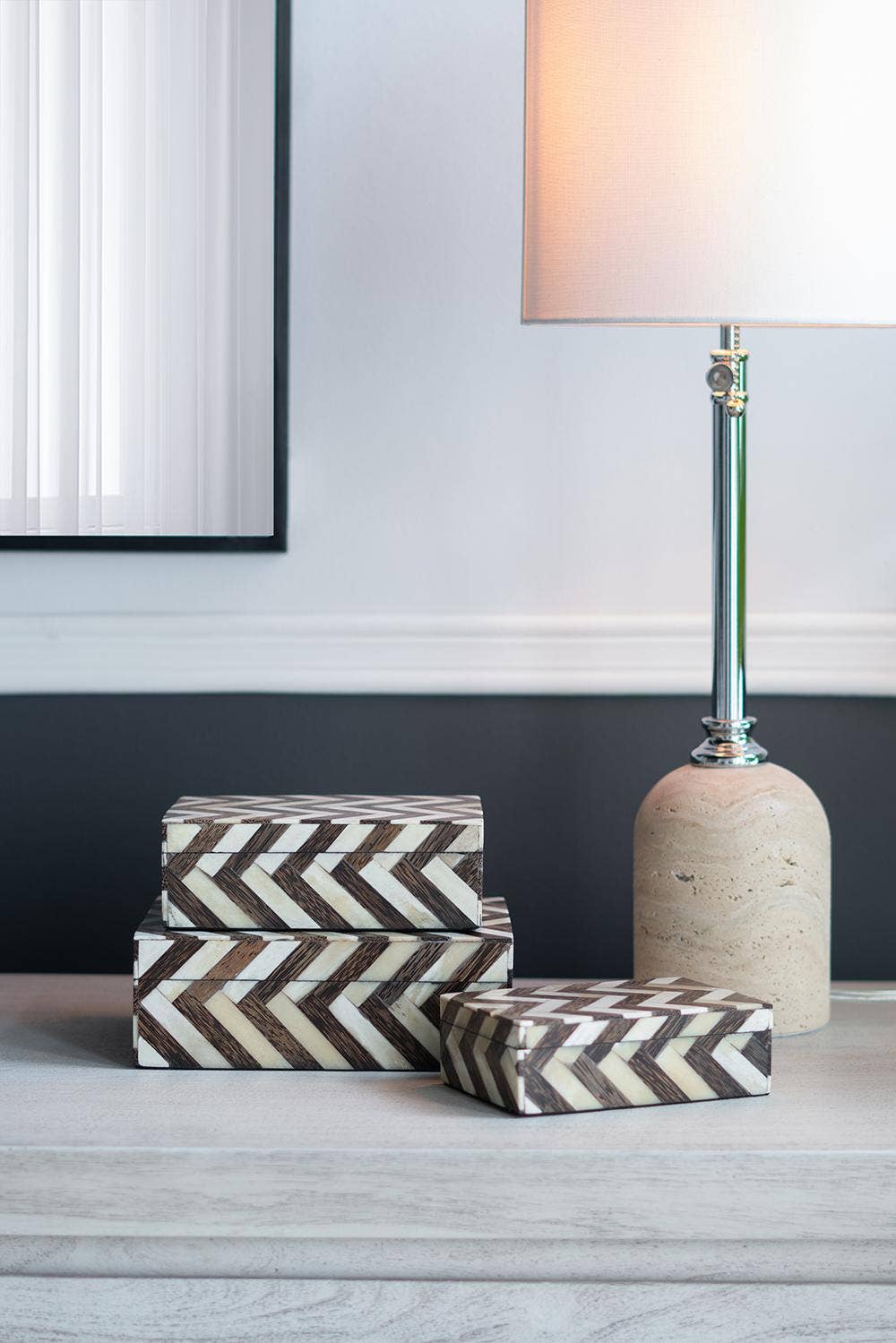 Zig Zag Bone Inlay Boxes
