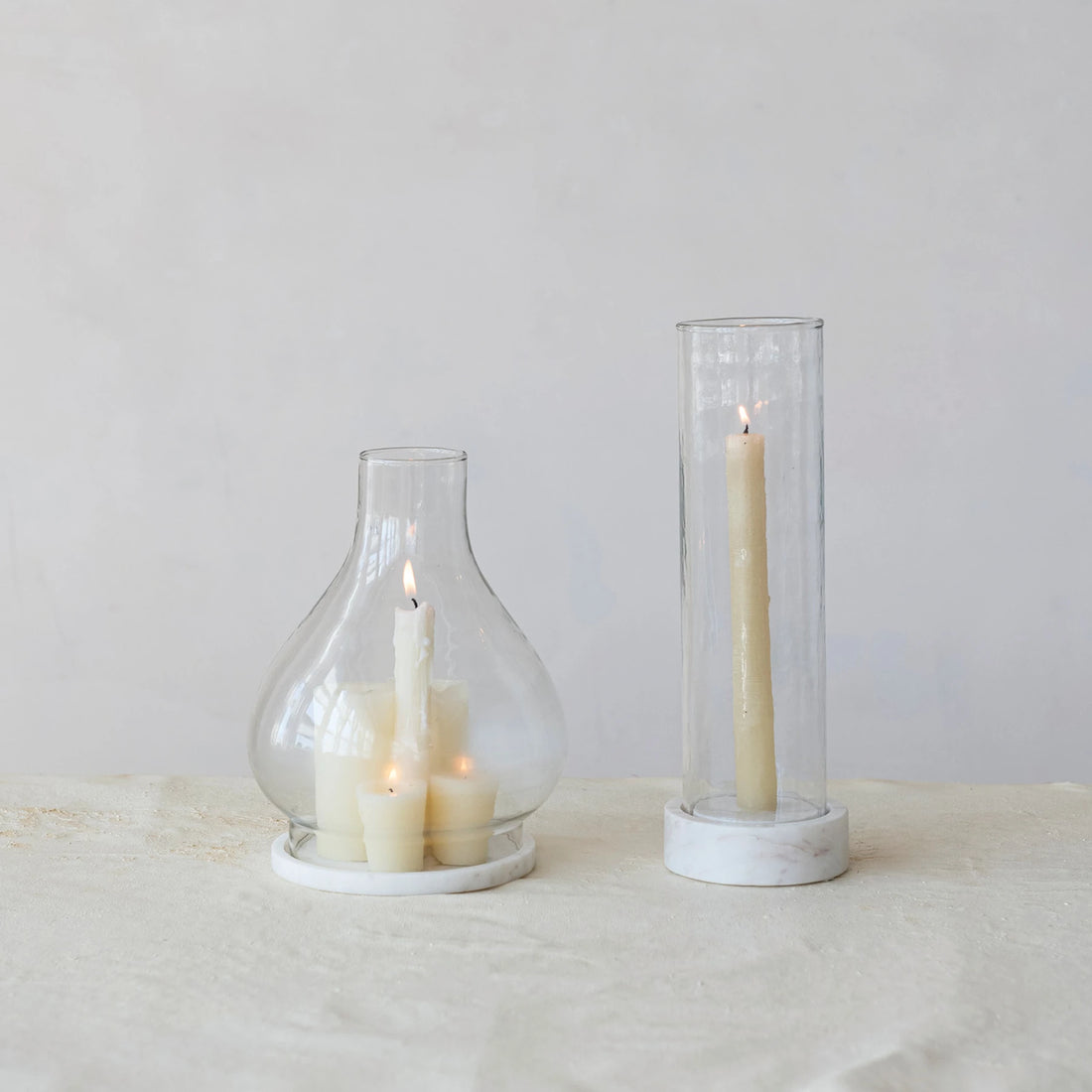 Marble Candle Holder Hurricane