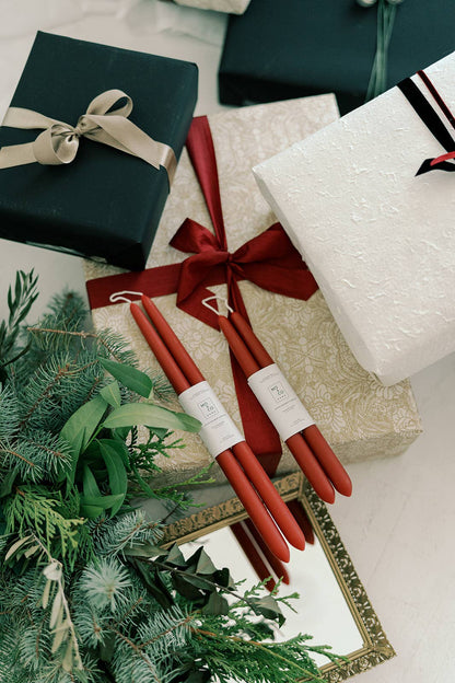 Berry Red Taper Candles 14 Inch