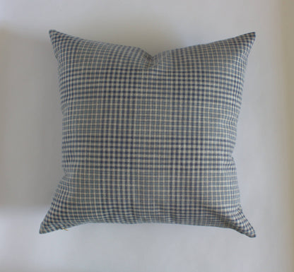 Olin Blue Gingham Lumbar Throw Pillow