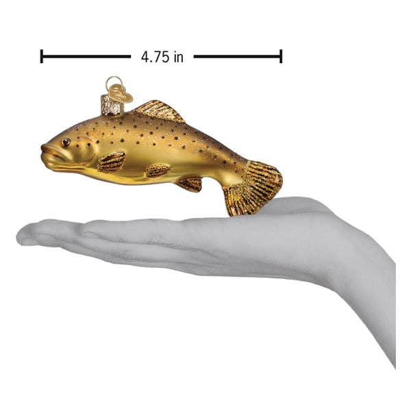 Brown Trout Ornament: 12663 / 12_8_6_10_S / 2.5 X 4.75 X 2