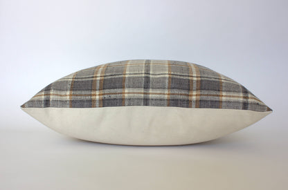 Nolan Brown Plaid Throw Pillow
