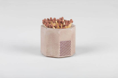 Concrete Match Holder – Modern Design with 2-Inch Safety Matches: Navy