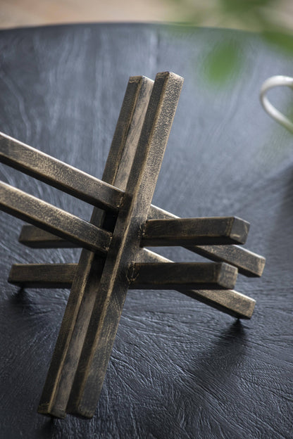 Modern Geometric Iron Sculpture