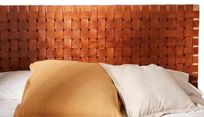 Handwoven Leather Headboard