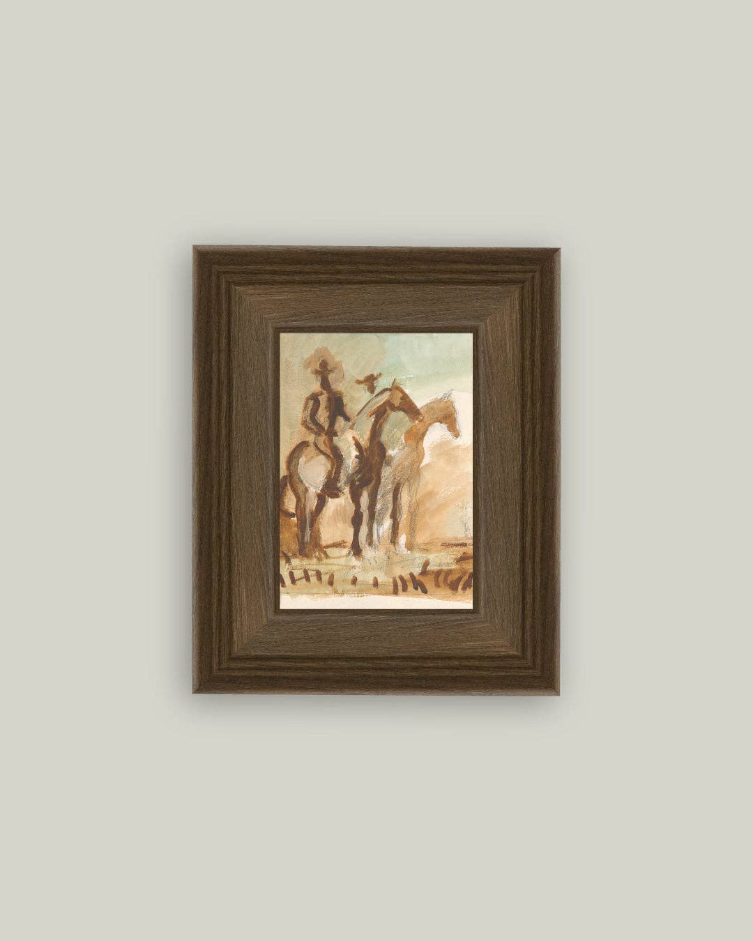Study of the Watch Framed Antique Art