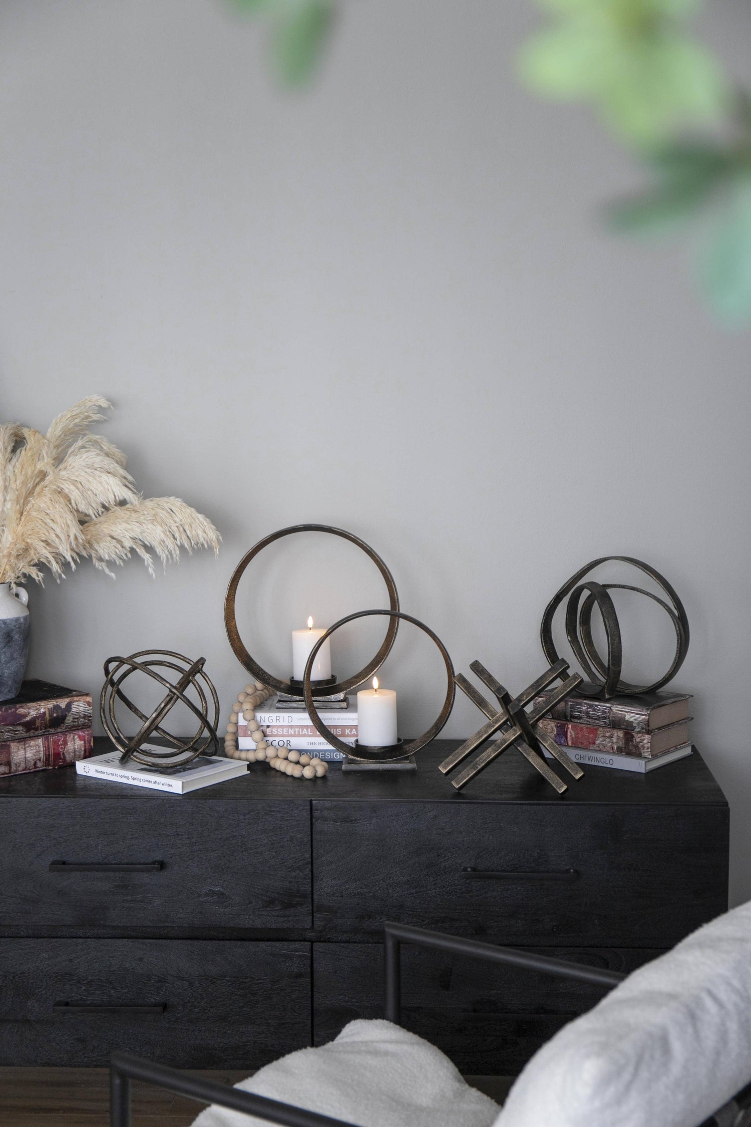 Modern Geometric Iron Sculpture