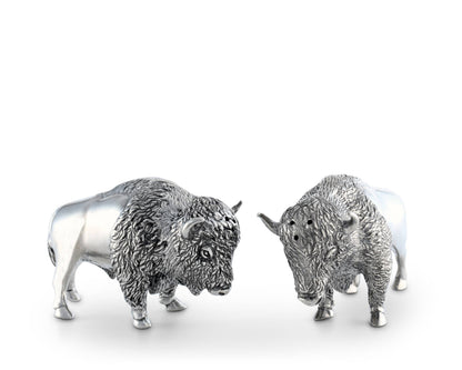 Pewter Bison Salt &amp; Pepper Set