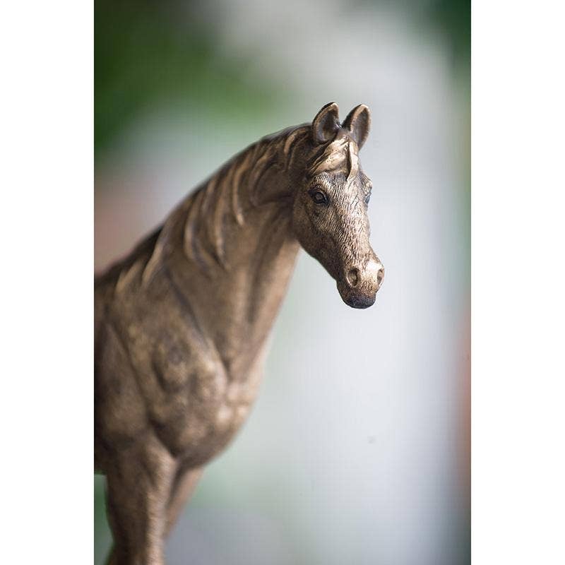 Rustic Polyresin Standing Horse Statue
