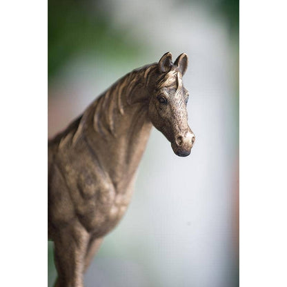 Rustic Polyresin Standing Horse Statue