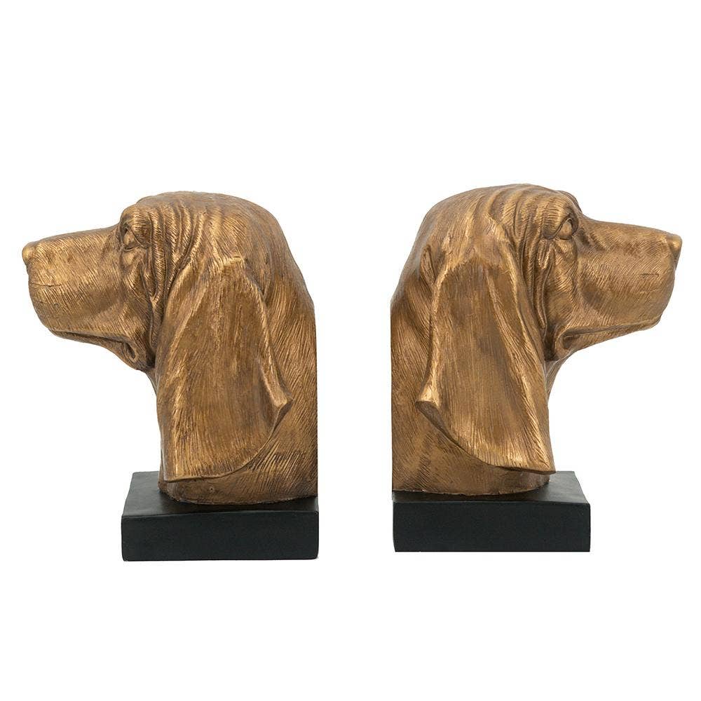 Dog Head Bookends