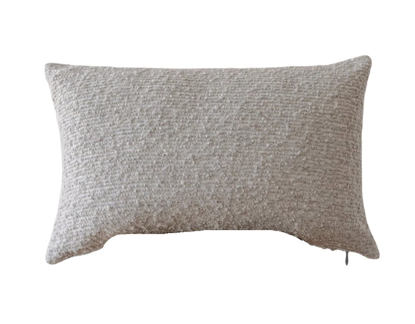 Grey Wool Lumbar Pillow
