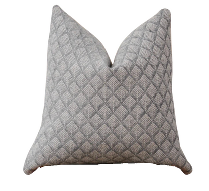 Blue Woven Wool Pillow
