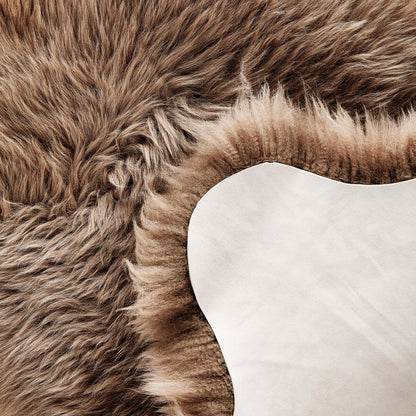 Taupe Lalo Lambskin Throw