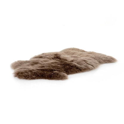 Taupe Lalo Lambskin Throw