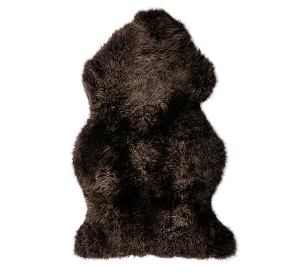 Brown Lalo Lambskin Throw