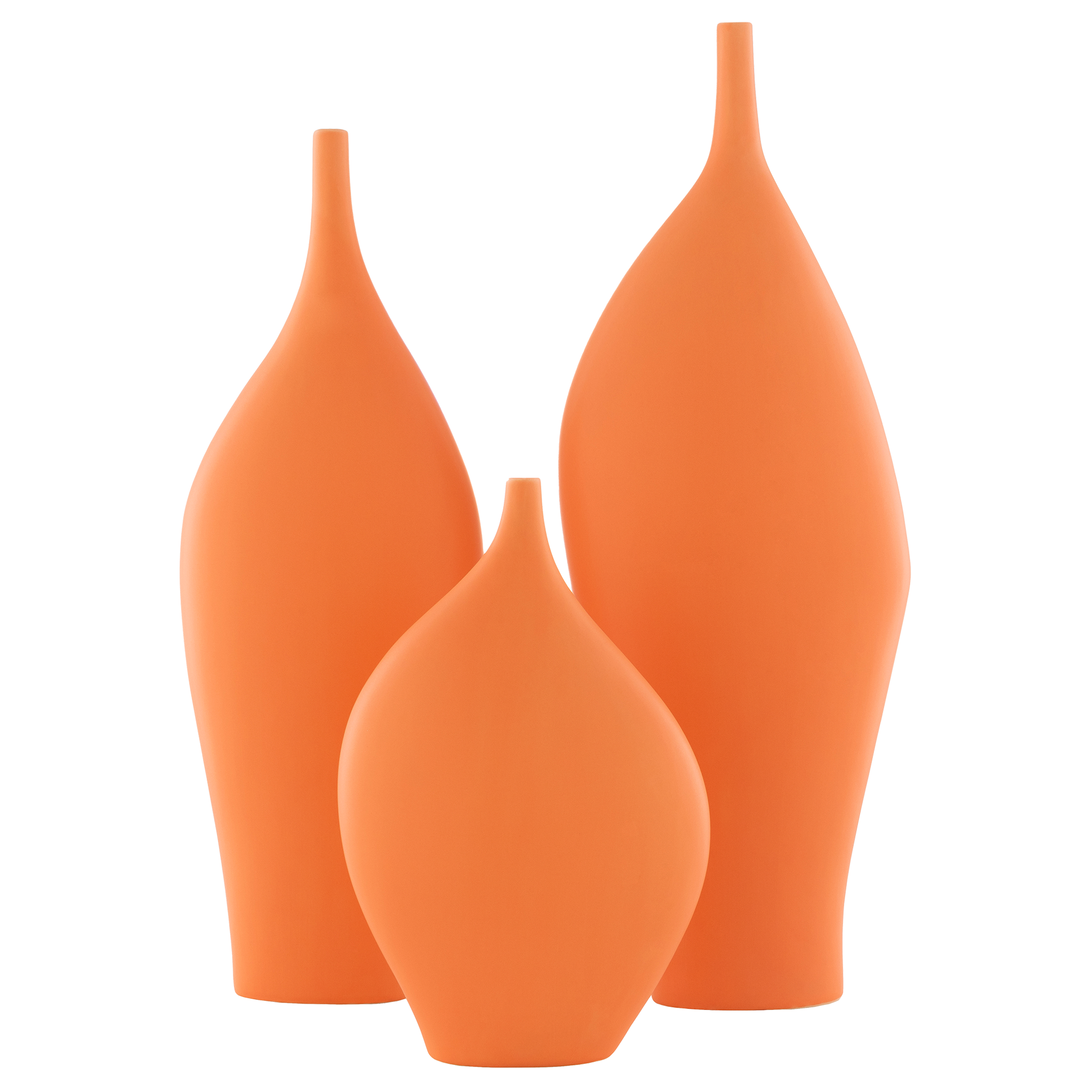 Neo Orange Ceramic Vase Set